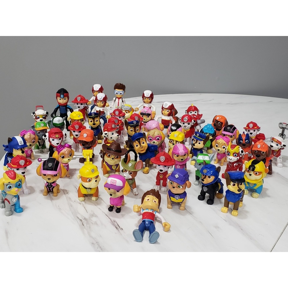 Lot 50 Paw Patrol Figures Rider Chase Marshall Skye Everest Zuma Mixed